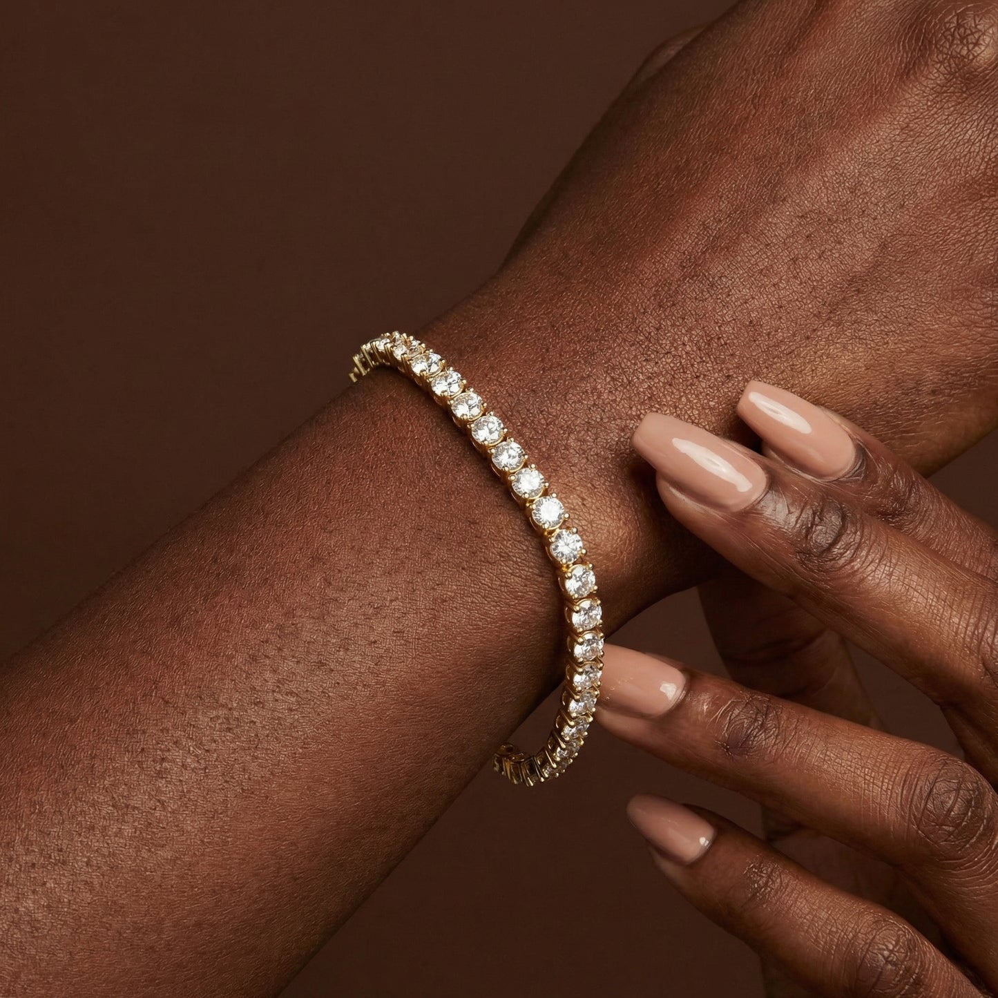 5.00ct Lab Grown Diamond Tennis Bracelet - 9ct Yellow Gold