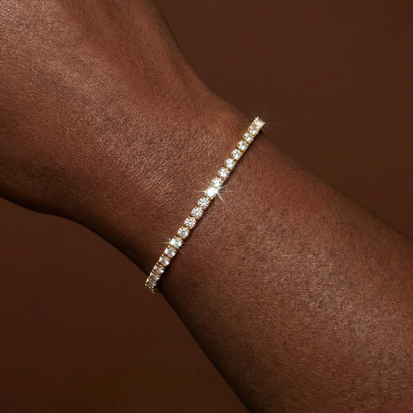 1.00ct Lab Grown Diamond Tennis Bracelet - 9ct Yellow Gold