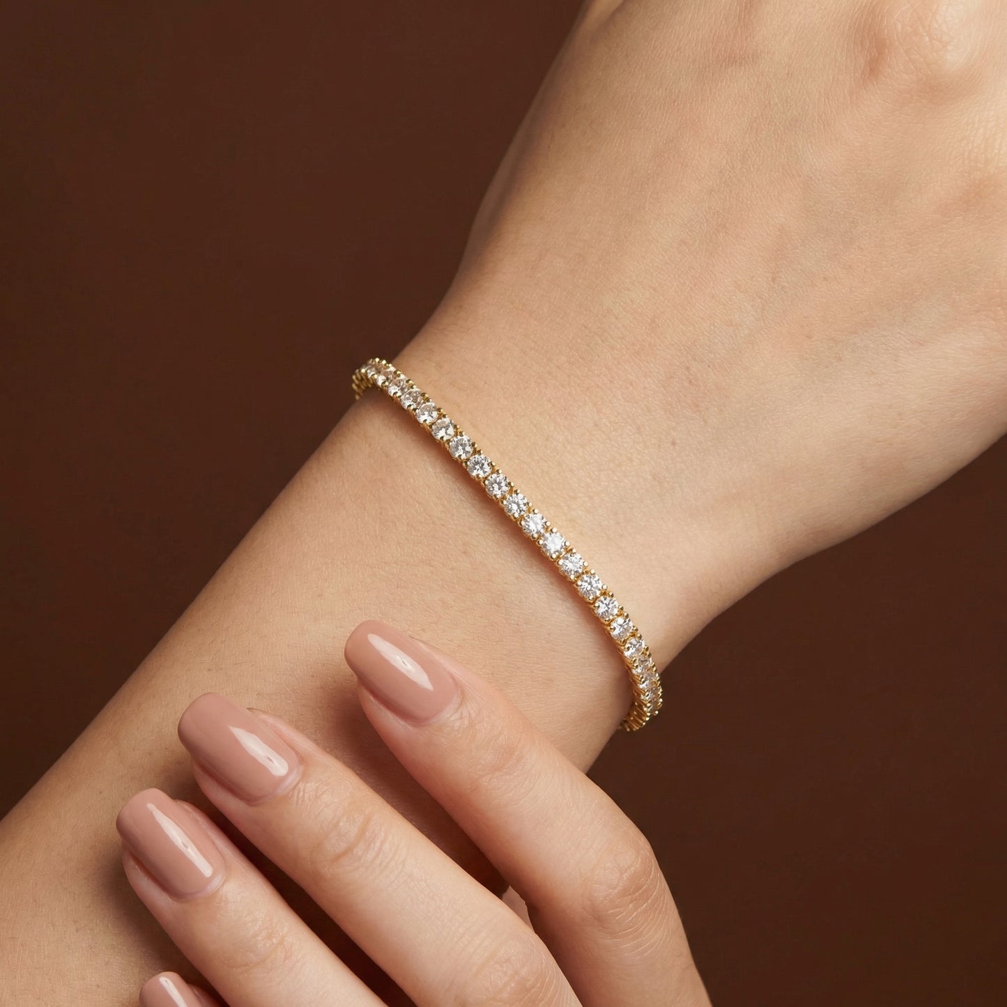 3.00ct Lab Grown Diamond Tennis Bracelet - 9ct Yellow Gold