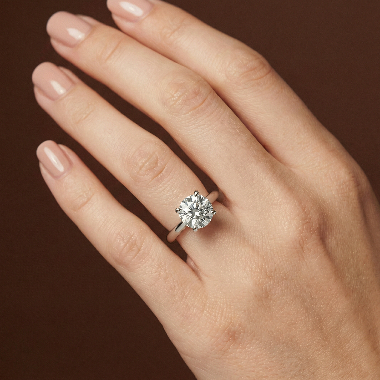 3.00ct Round Brilliant Cut Solitaire Engagement Ring - D/E, VVS/VS - IGI - 18ct White Gold