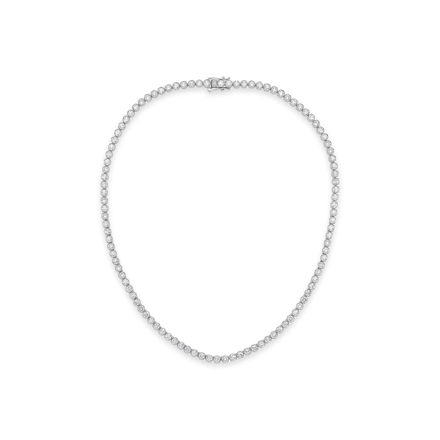10ct Lab Grown Diamond Tennis Necklace - D/E/F - VVS/VS - IGI Certified - 9ct White Gold