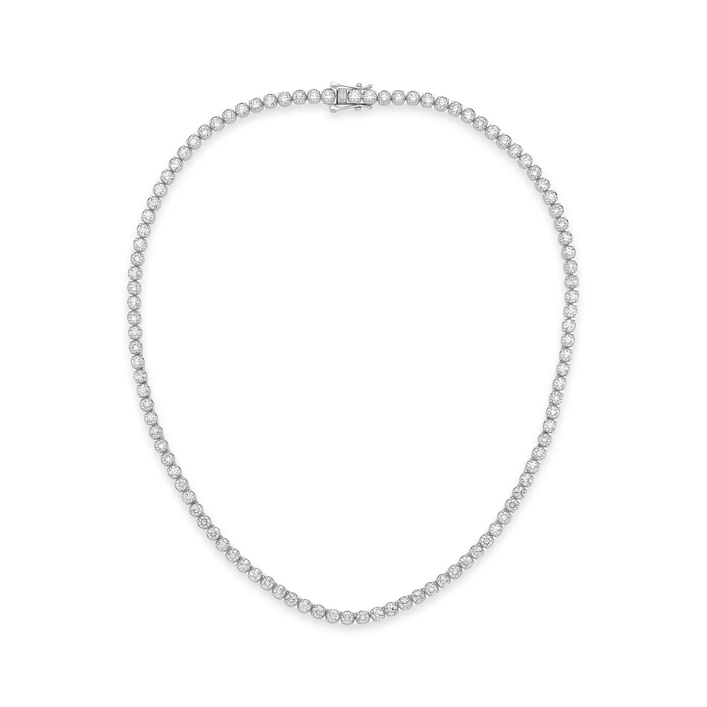15ct Lab Grown Diamond Tennis Necklace - D/E/F - VVS/VS - IGI Certified - 9ct White Gold