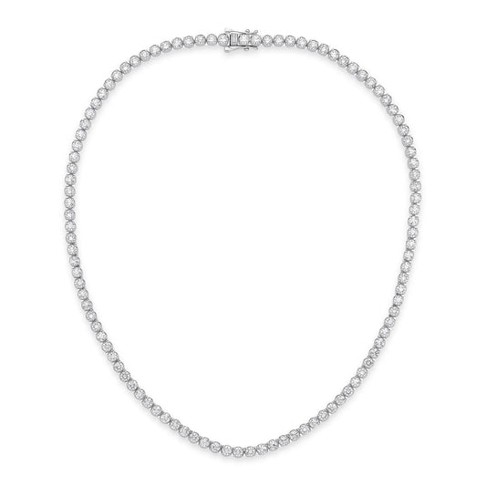 20ct Lab Grown Diamond Tennis Necklace - D/E/F - VVS/VS - IGI Certified - 9ct White Gold