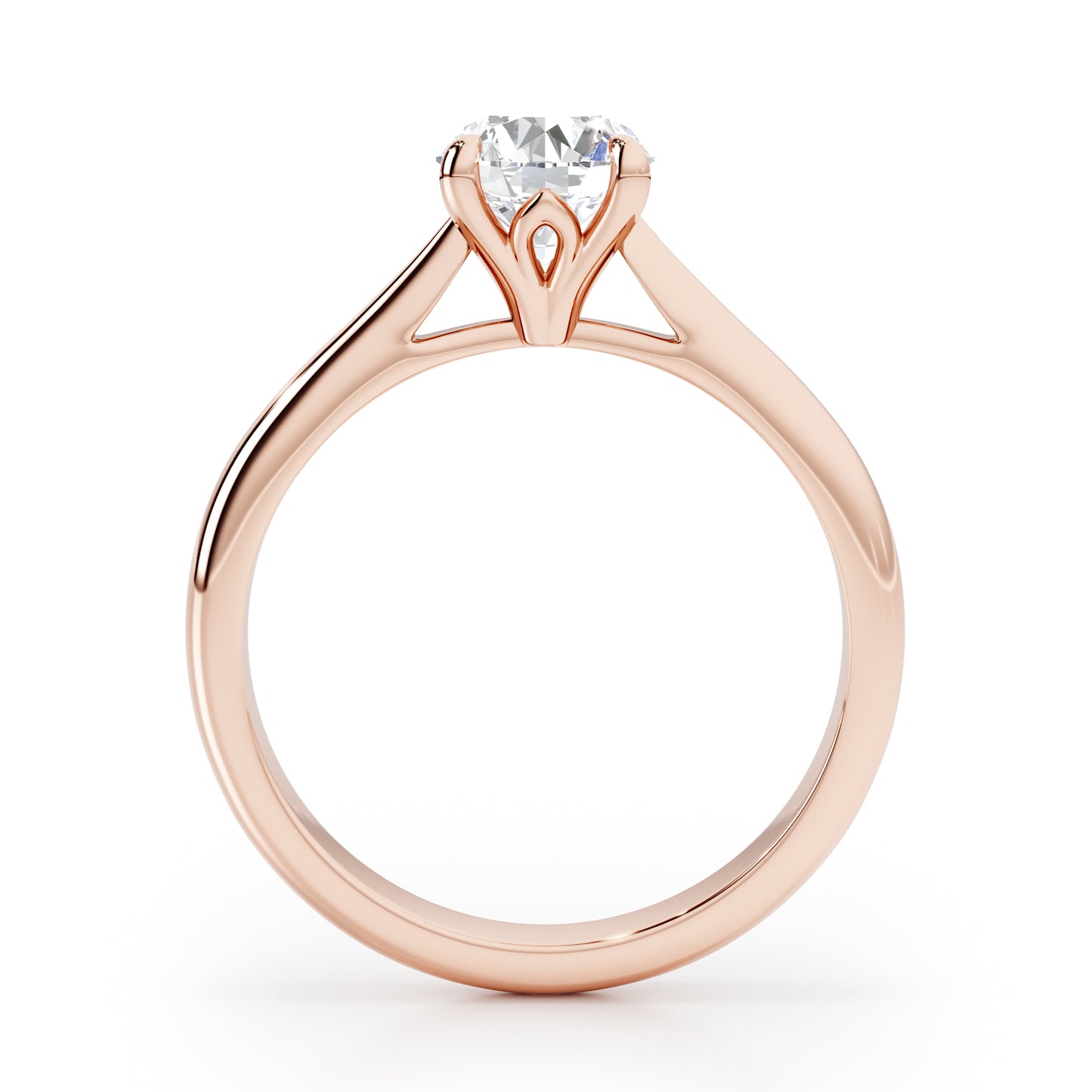 Classic 4 Claw Round Cut Solitaire Engagement Ring - 2ct+, E/F, VVS - 18ct Rose Gold