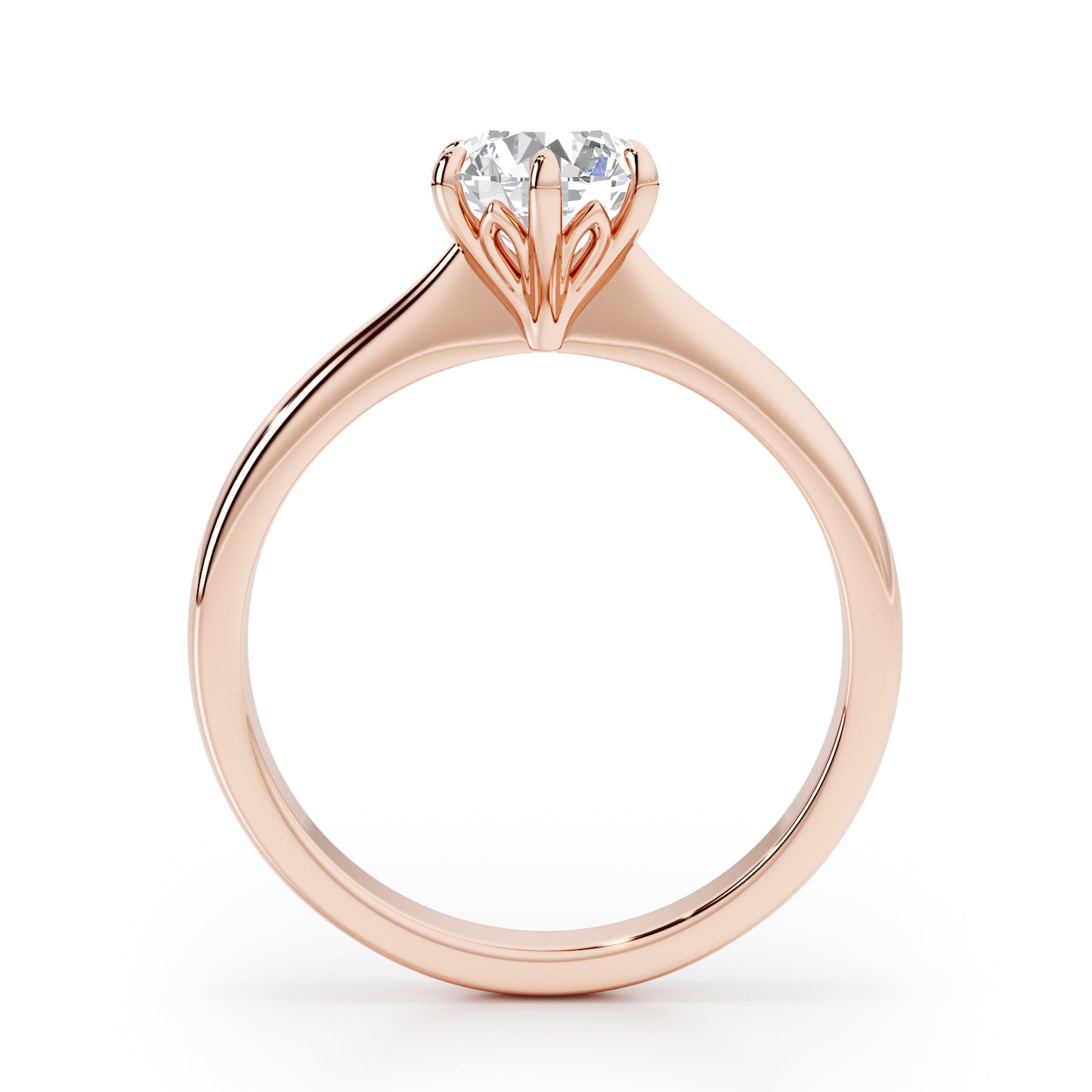 Classic 6 Claw Round Cut Solitaire Engagement Ring - 2ct+, E/F, VVS - 18ct Rose Gold