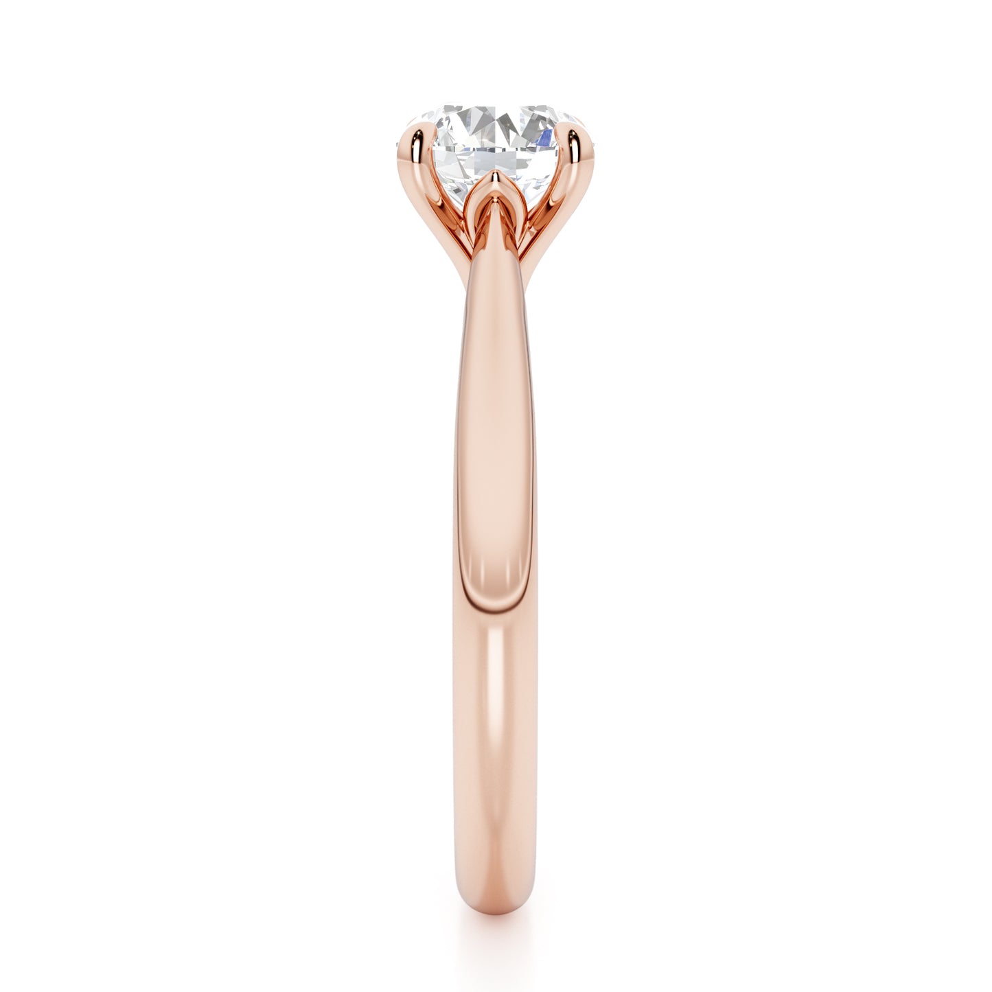 Classic 4 Claw Round Cut Solitaire Engagement Ring - 2ct+, E/F, VVS - 18ct Rose Gold