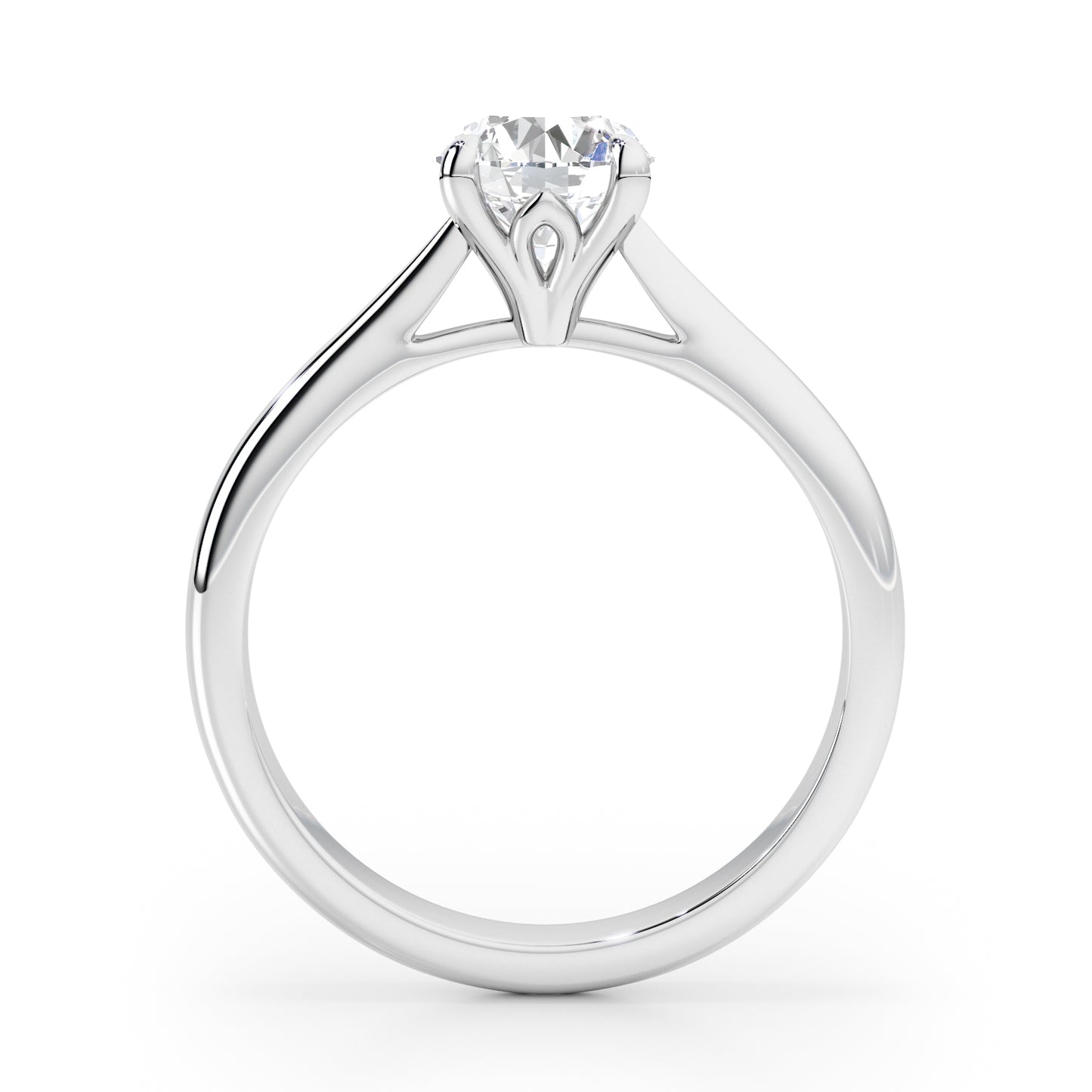Classic 4 Claw Round Cut Solitaire Engagement Ring - 2ct+, E/F, VVS - Platinum