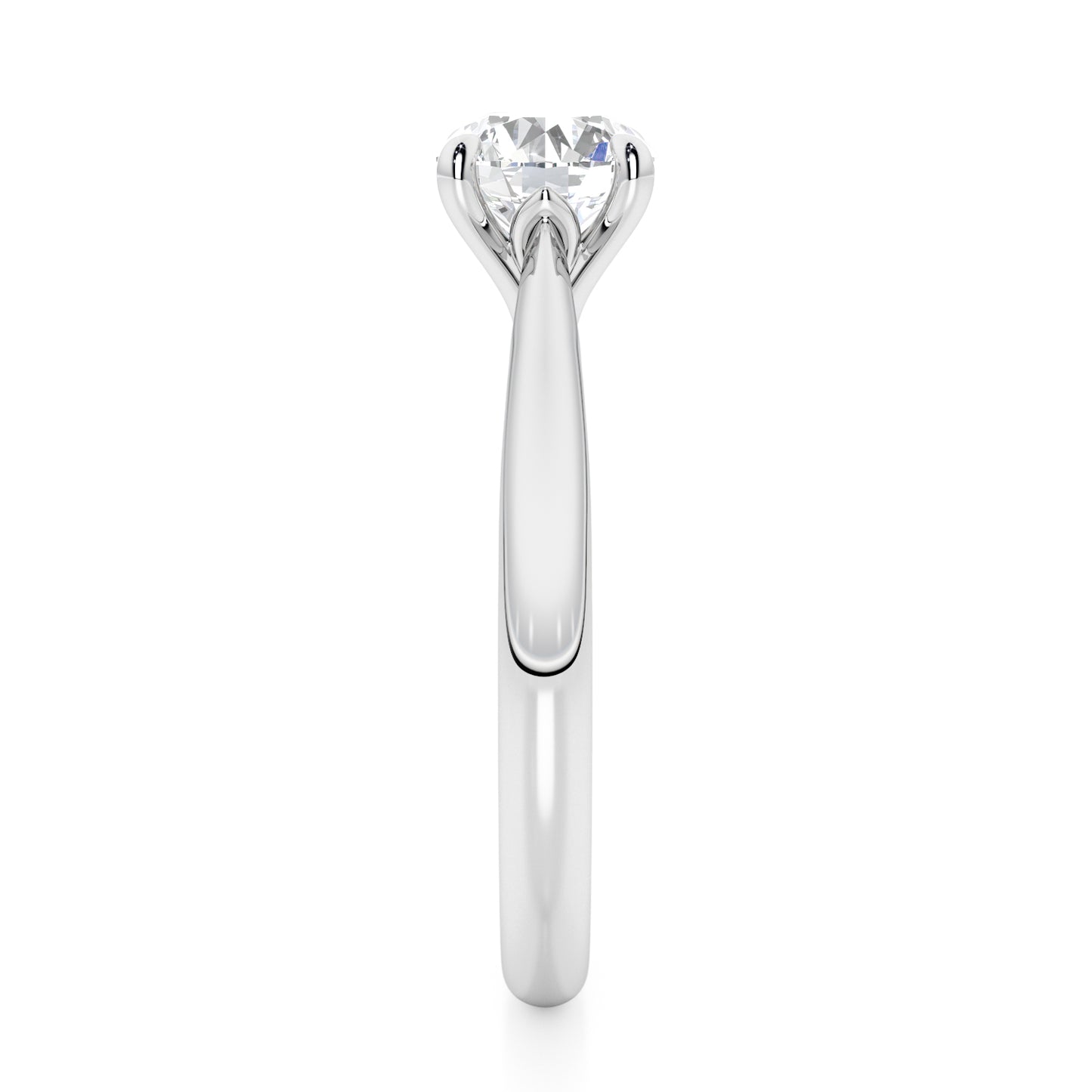 Classic 4 Claw Round Cut Solitaire Engagement Ring - 2ct+, E/F, VVS - Platinum