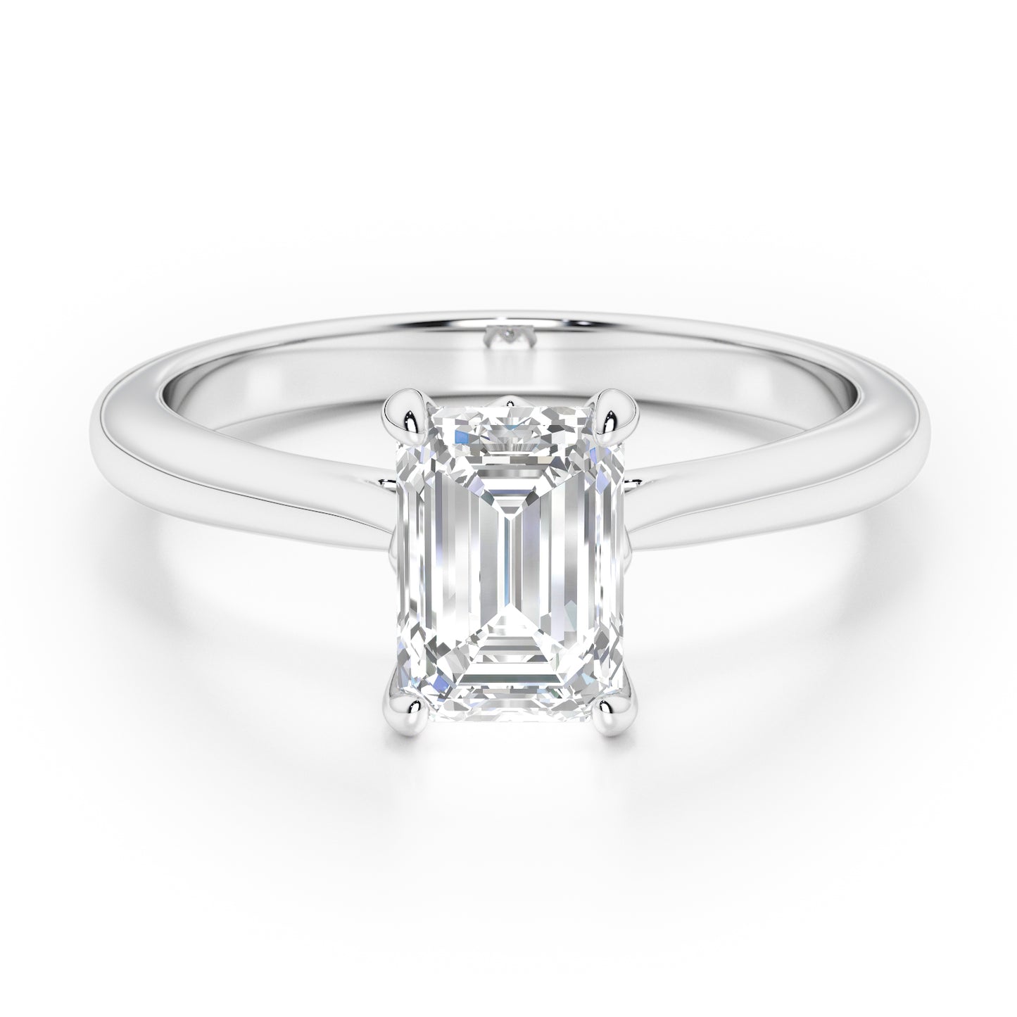 Emerald Cut Engagement Ring - 2ct+, E/F, VVS - Platinum