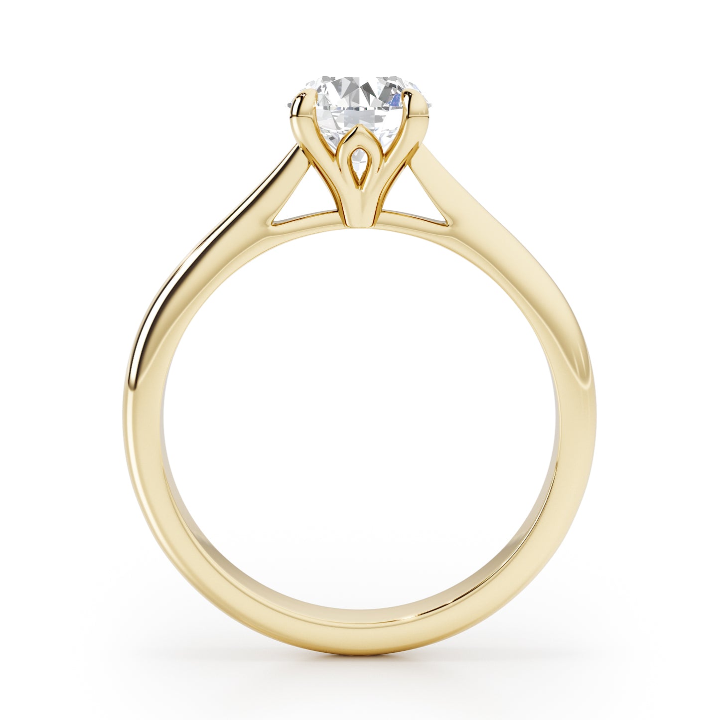 Classic 4 Claw Round Cut Solitaire Engagement Ring - 2ct+, E/F, VVS - 18ct Yellow Gold