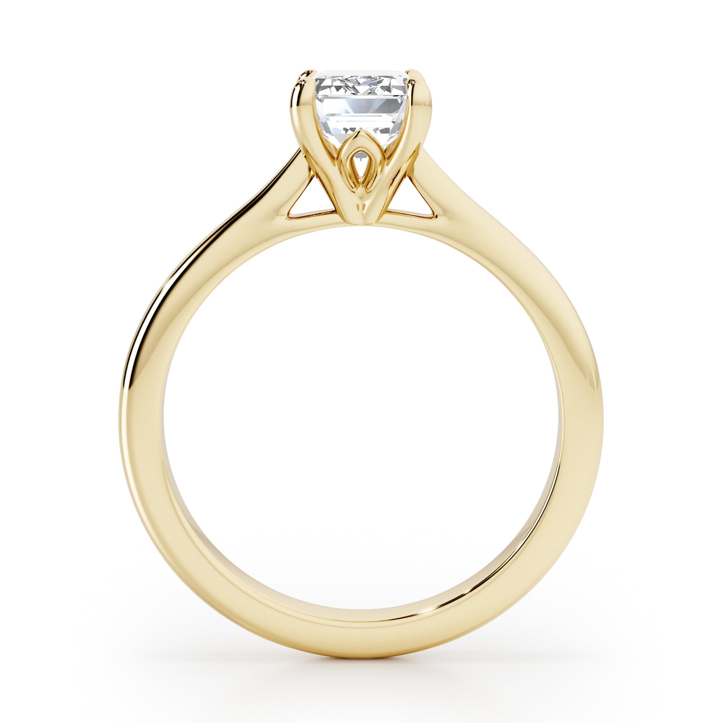 Emerald Cut Engagement Ring - 2ct+, E/F, VVS - 18ct Yellow Gold