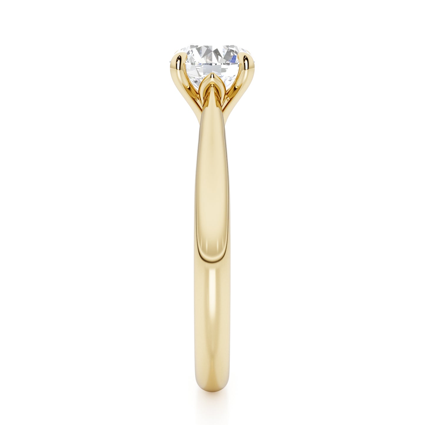 Classic 4 Claw Round Cut Solitaire Engagement Ring - 2ct+, E/F, VVS - 18ct Yellow Gold