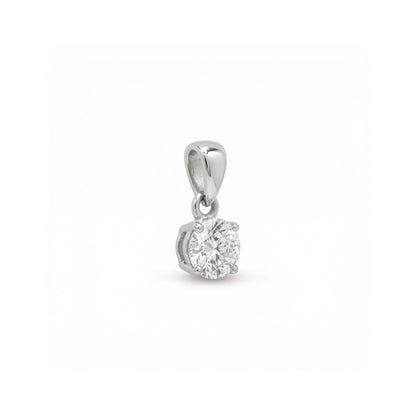 Lab Grown Diamond Claw Set Pendant in 18ct White Gold