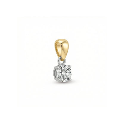 Lab Grown Diamond Claw Set Pendant in 18ct Yellow Gold