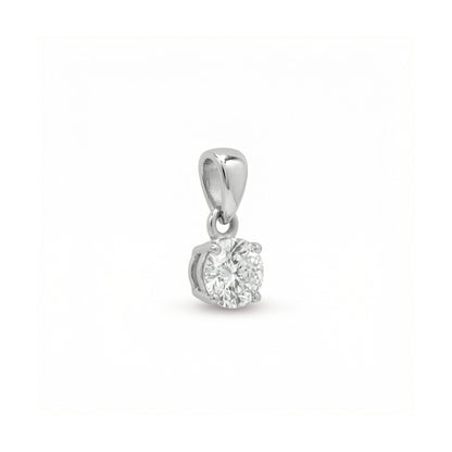 Lab Grown Diamond Claw Set Pendant in 18ct White Gold