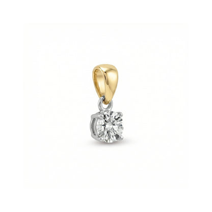Lab Grown Diamond Claw Set Pendant in 18ct Yellow Gold