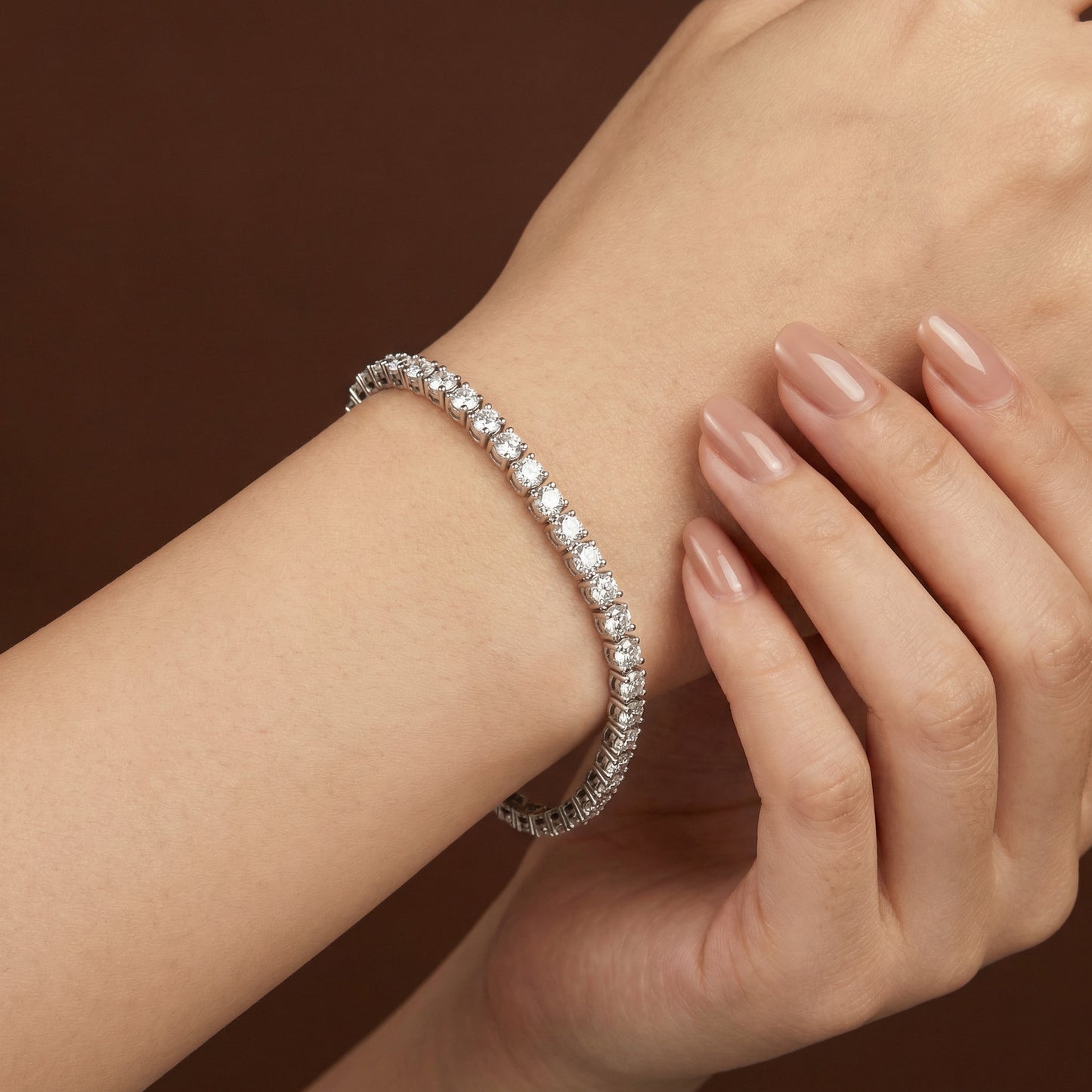 6.00ct Lab Grown Diamond Tennis Bracelet - 9ct White Gold