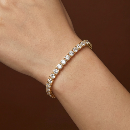 8.00ct Lab Grown Diamond Tennis Bracelet - 9ct Yellow Gold