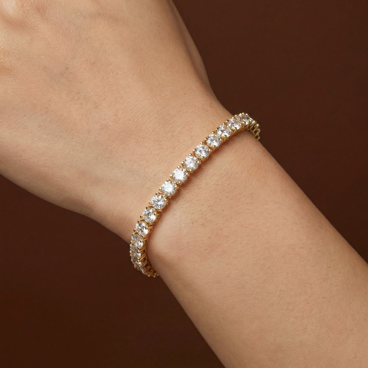 8.00ct Lab Grown Diamond Tennis Bracelet - 9ct Yellow Gold