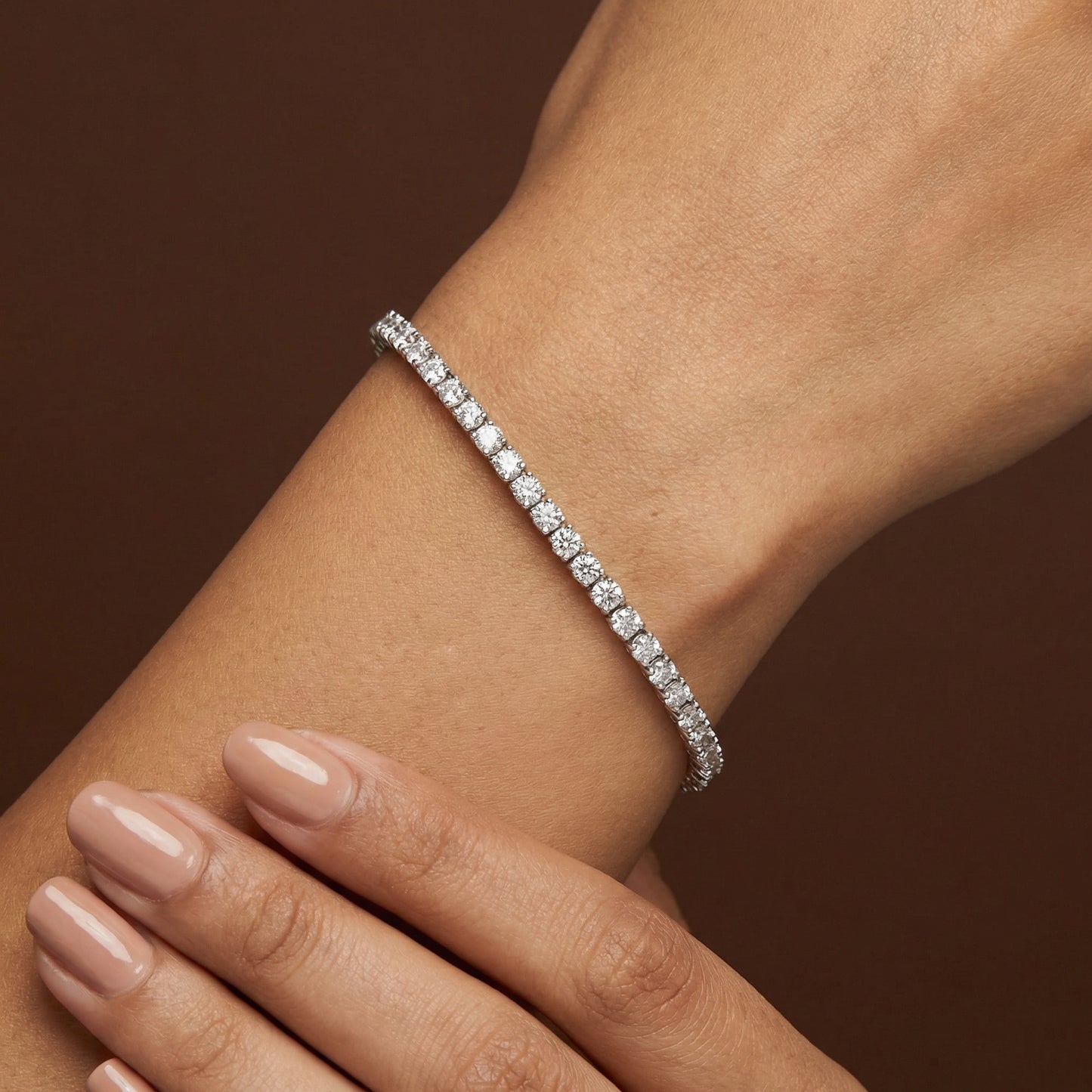 3.00ct Lab Grown Diamond Tennis Bracelet - 9ct White Gold