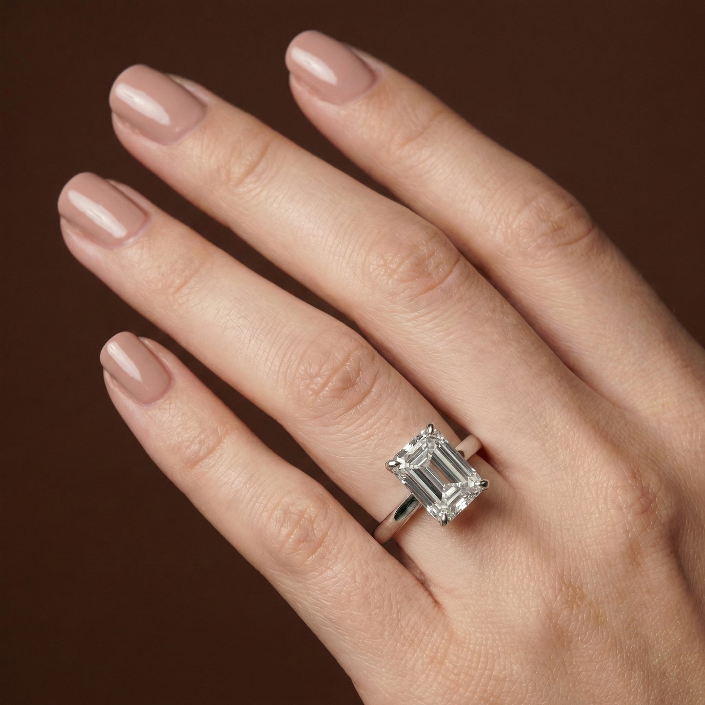 3.00ct Emerald Cut Solitaire Engagement Ring - D/E, VVS/VS - IGI - 18ct White Gold