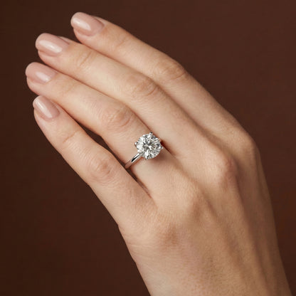 2.07ct Round Brilliant Cut Hidden Halo Solitaire Engagement Ring - D/E, VVS/VS - IGI - 18ct White Gold