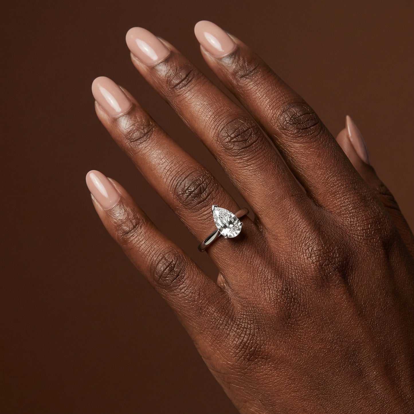 1.00ct Pear Cut Solitaire Engagement Ring - D/E, VVS/VS - IGI - 18ct White Gold