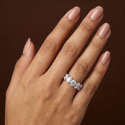 7.00ct Oval Cut Lab Grown Eternity Ring