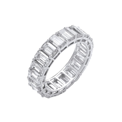 6.00ct Emerald Cut Lab Grown Eternity Ring