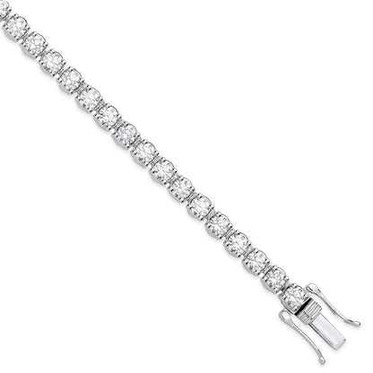 3.00ct Lab Grown Diamond Tennis Bracelet - D/E/F - VVS/VS - IGI Certified - 9ct White Gold