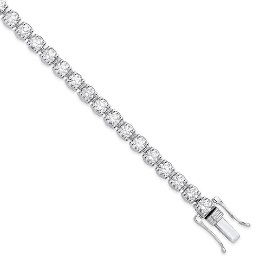3.00ct Lab Grown Diamond Tennis Bracelet - D/E/F - VVS/VS - IGI Certified - 9ct White Gold