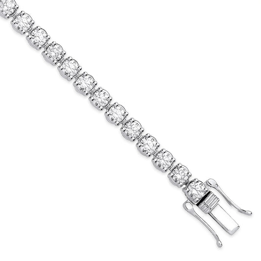 5.00ct Lab Grown Diamond Tennis Bracelet - D/E/F - VVS/VS - IGI Certified - 9ct White Gold