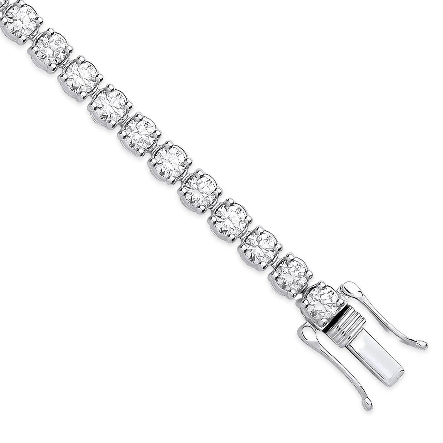 7.00ct Lab Grown Diamond Tennis Bracelet - D/E/F - VVS/VS - IGI Certified - 9ct White Gold