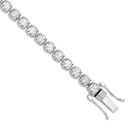 7.00ct Lab Grown Diamond Tennis Bracelet - D/E/F - VVS/VS - IGI Certified - 9ct White Gold