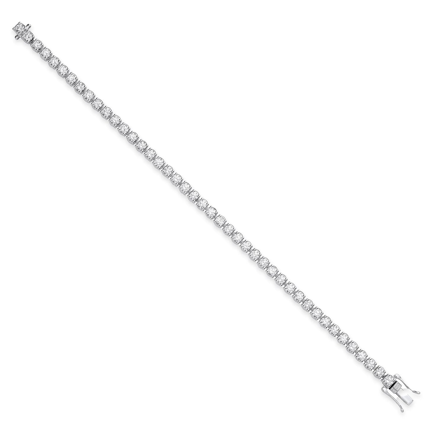 7.00ct Lab Grown Diamond Tennis Bracelet - D/E/F - VVS/VS - IGI Certified - 9ct White Gold