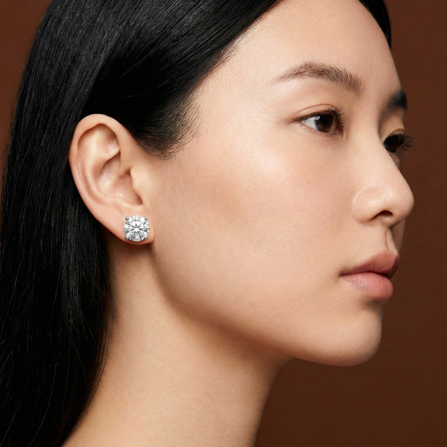 1.00ct Lab Grown Diamond Stud Earrings - D/E - VVS/VS - IGI Certified - 18ct White Gold