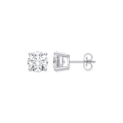 3.00ct Lab Grown Diamond Stud Earrings - D/E - VVS/VS - IGI Certified - 18ct White Gold