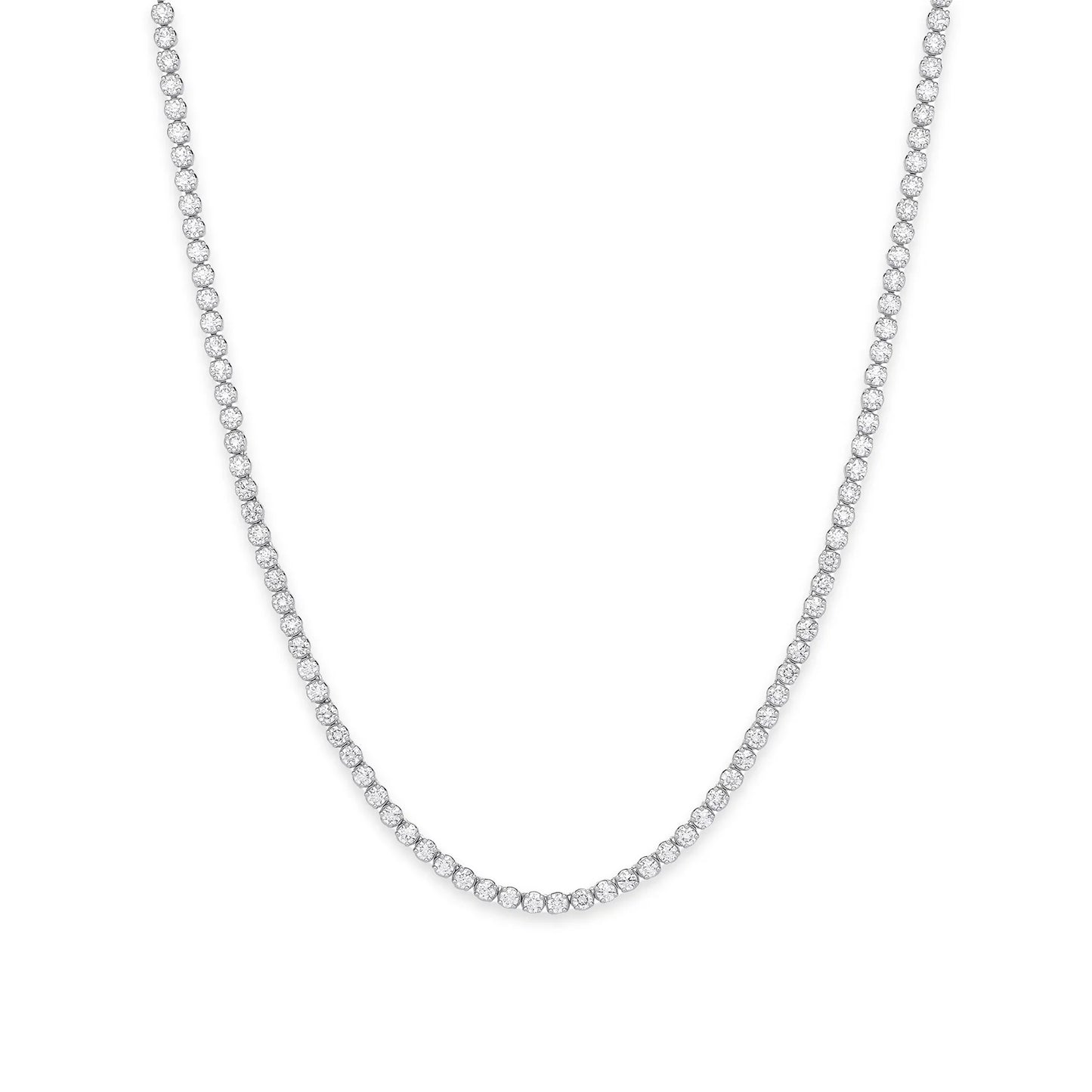 10ct Lab Grown Diamond Tennis Necklace - D/E/F - VVS/VS - IGI Certified - 9ct White Gold