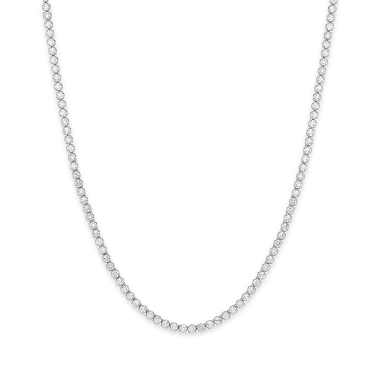 15ct Lab Grown Diamond Tennis Necklace - D/E/F - VVS/VS - IGI Certified - 9ct White Gold