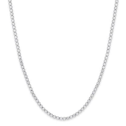 20ct Lab Grown Diamond Tennis Necklace - D/E/F - VVS/VS - IGI Certified - 9ct White Gold