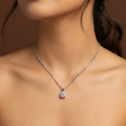 1.00ct Lab Grown Diamond Pendant - D/E - VVS/VS - IGI Certified - 18ct White Gold
