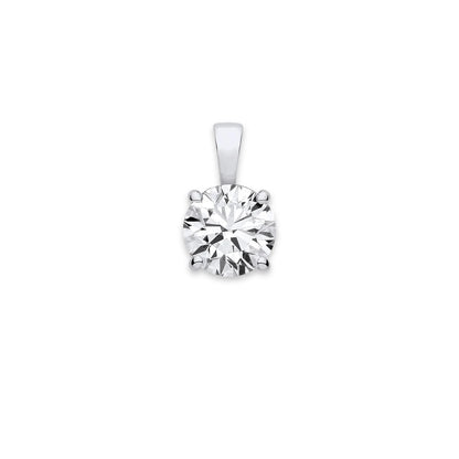 1.00ct Lab Grown Diamond Pendant - D/E - VVS/VS - IGI Certified - 18ct White Gold