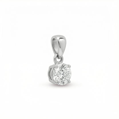 Lab Grown Diamond Claw Set Pendant in 18ct White Gold