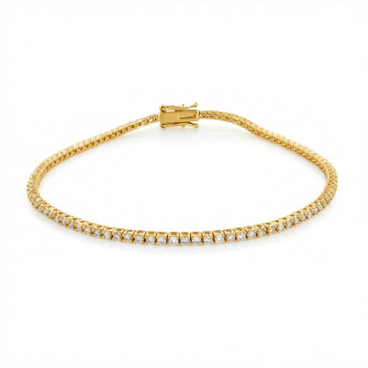 1.00ct Lab Grown Diamond Tennis Bracelet - 9ct Yellow Gold