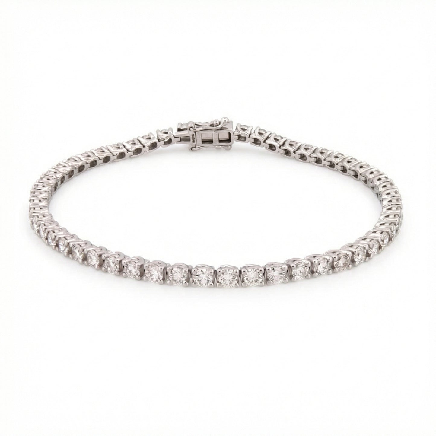 4.00ct Lab Grown Diamond Tennis Bracelet - 9ct White Gold