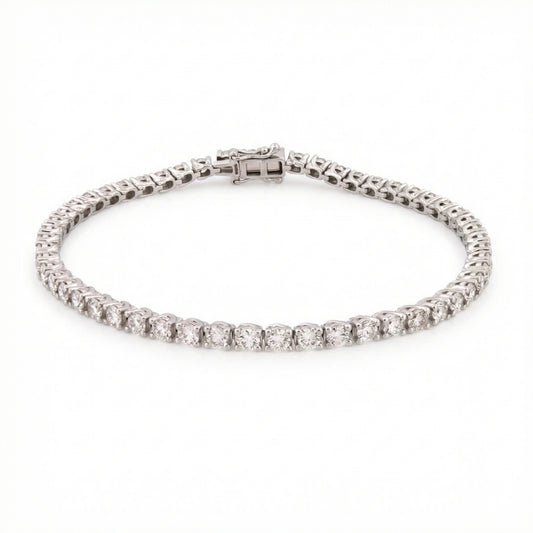 4.00ct Lab Grown Diamond Tennis Bracelet - 9ct White Gold