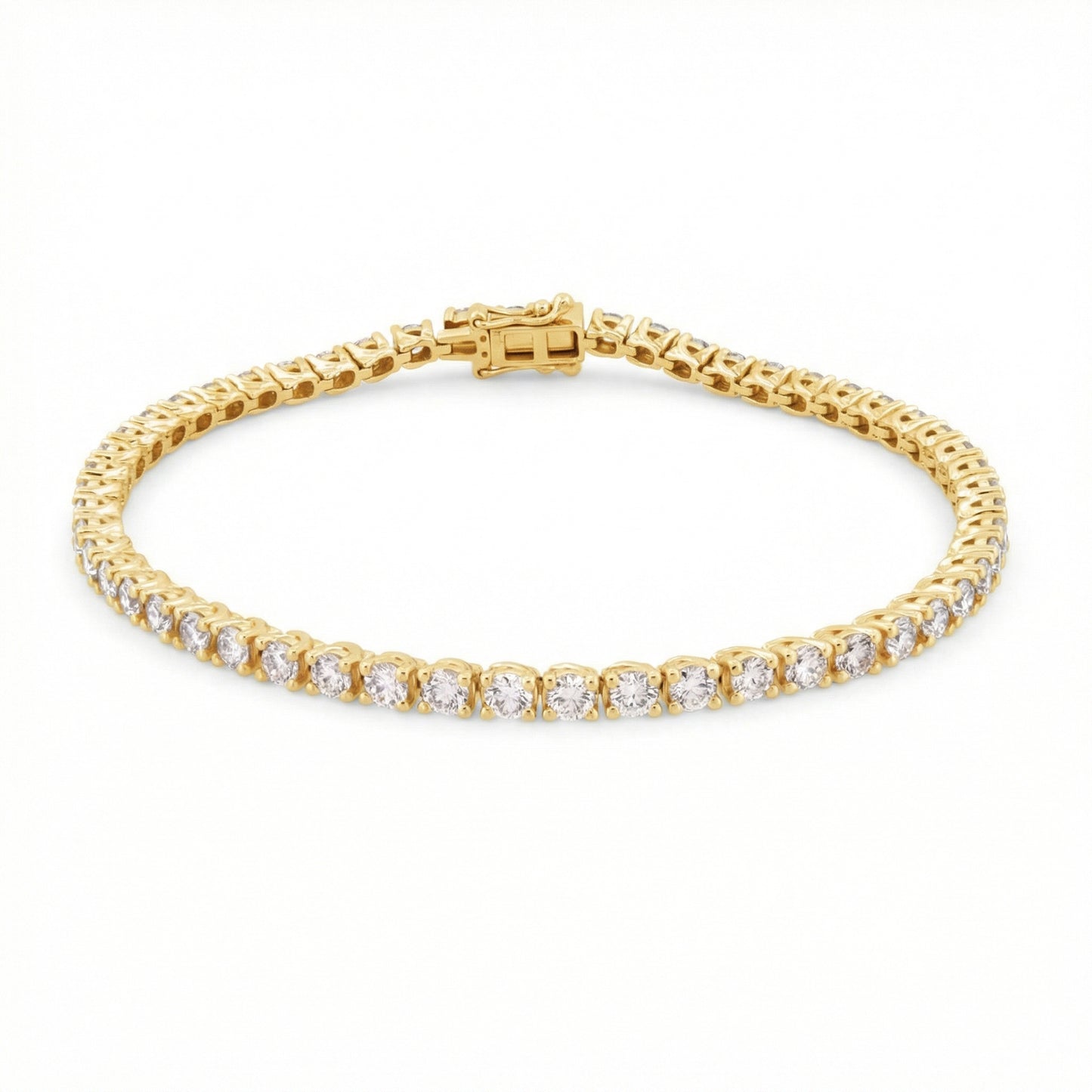 4.00ct Lab Grown Diamond Tennis Bracelet - 9ct Yellow Gold