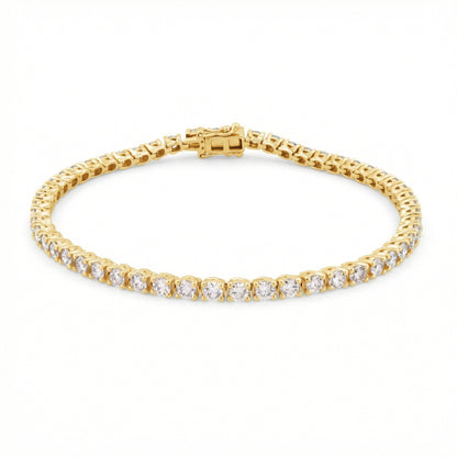 4.00ct Lab Grown Diamond Tennis Bracelet - 9ct Yellow Gold