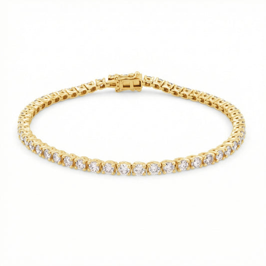 4.00ct Lab Grown Diamond Tennis Bracelet - 9ct Yellow Gold