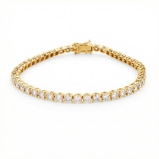 5.00ct Lab Grown Diamond Tennis Bracelet - 9ct Yellow Gold
